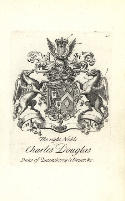 Charles Douglas jobb nemes, Queensberry és Dover 3. hercegének címere és címere alkotó: Andrew Johnston