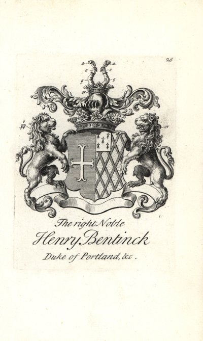 A jobb nemes Henry Bentinck címere és címere alkotó: Andrew Johnston