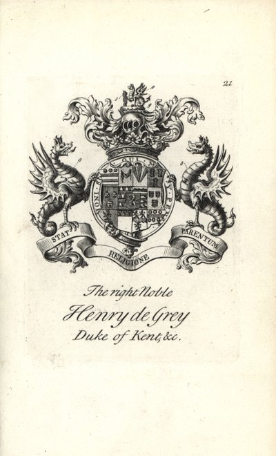 A jobb nemes Henry de Gray címere és címere alkotó: Andrew Johnston