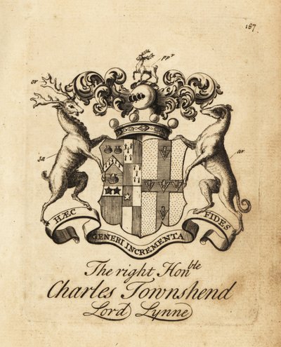 Charles Townshend, Lord Lynne, Townshend 3. vikomt címere alkotó: Andrew Johnston