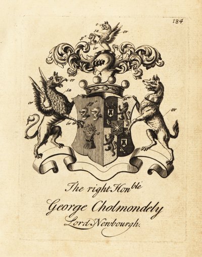George Cholmondely, Lord Newbourgh, Cholmondeley 2. grófjának címere alkotó: Andrew Johnston