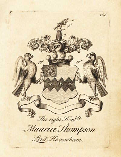 Maurice Thompson, Lord Haversham, Haversham 2. báró címere alkotó: Andrew Johnston