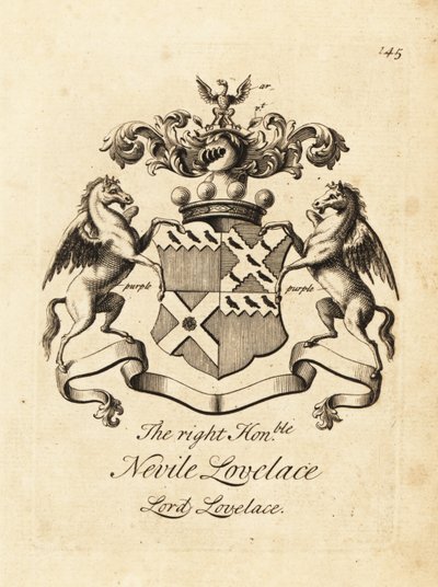 A Right Honorable Nevile Lovelace, Lord Lovelace, 6. Lovelace báró címere alkotó: Andrew Johnston