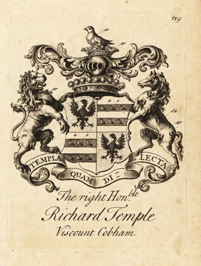 A Right Honorable Richard Temple címere alkotó: Andrew Johnston
