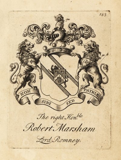 A jobboldal címere, tisztelt Robert Marsham, Lord Romney alkotó: Andrew Johnston