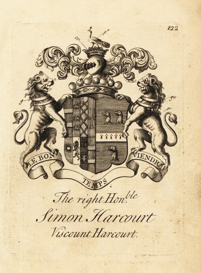 Simon Harcourt jobboldal címere alkotó: Andrew Johnston
