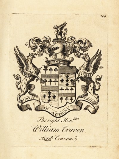Tisztelt William Craven, Lord Craven, a 3. Craven báró (1700-1739) címere alkotó: Andrew Johnston