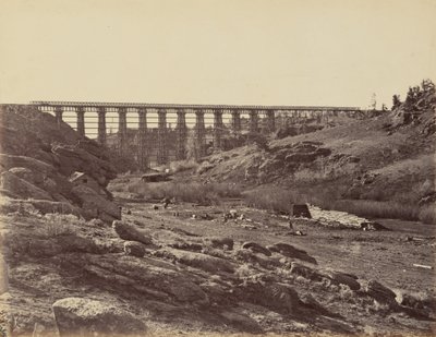 7. tányér. Dale Creek híd, általános nézet,1869 (fotó) alkotó: Andrew Joseph Russell