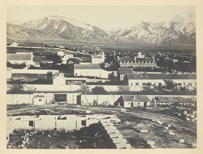Salt Lake City, Camp Douglas és Wasatch-hegység a háttérben alkotó: Andrew Joseph Russell