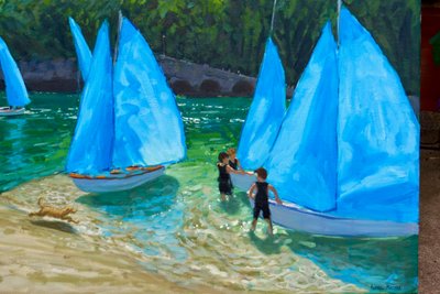 Kék vitorlák, Looe, 2018, alkotó: Andrew Macara