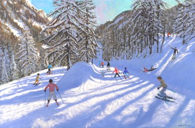 Karácsony Tignes-ben, Franciaország, 2022 (olaj, vászon) alkotó: Andrew Macara