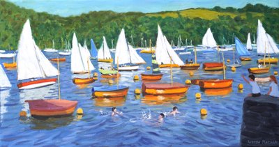 Fowey Regatta, 2025 (olaj, vászon) alkotó: Andrew Macara