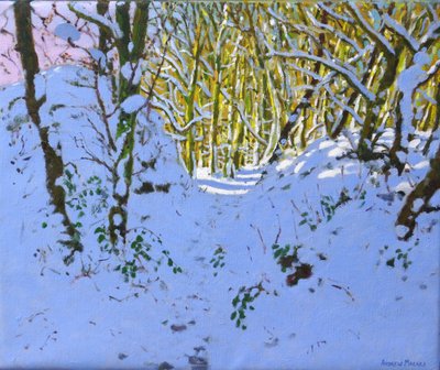 Út az erdőn át télen, Derbyshire (olaj, vászon) alkotó: Andrew Macara
