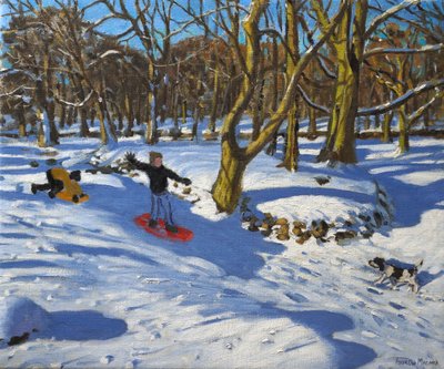 Vörös szánkó, Lomberdale Hall, Derbyshire, 2014, alkotó: Andrew Macara