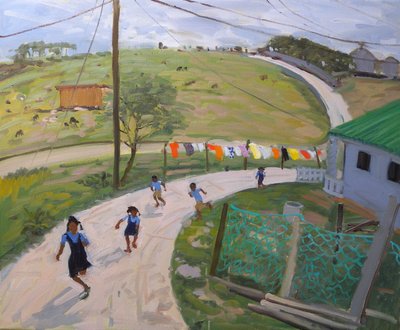 Iskolás gyerekek, 2011 (olaj, vászon) alkotó: Andrew Macara