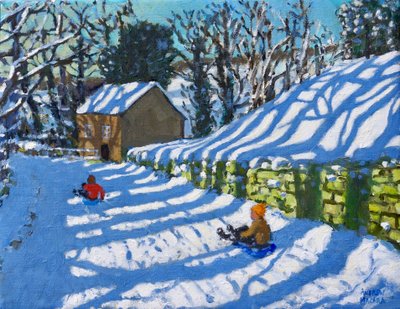 Szánkó, Felső Hulme, Póréhagyma, 2020, (olaj, vászon) alkotó: Andrew Macara