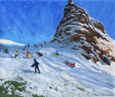 Szánkózás, Chrome Hill, Derbyshire, Peak; Kerület; alkotó: Andrew Macara