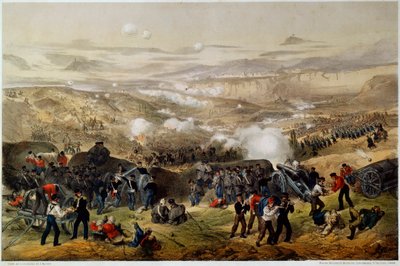 Az inkermani csata 1854. november 5-én. alkotó: Andrew Maclure