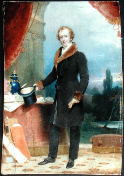 Lord Weymouth portréja (akvarell elefántcsonton) alkotó: Andrew Robertson