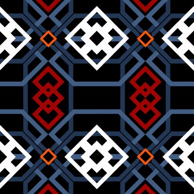 Andalúz geometriai, 2018, digitális alkotó: Andrew Watson
