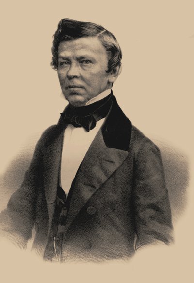 Vlagyimir Grigorjevics Benediktov költő portréja 1807-1873, 1870 alkotó: Andrey Mikhaylovich Lushev