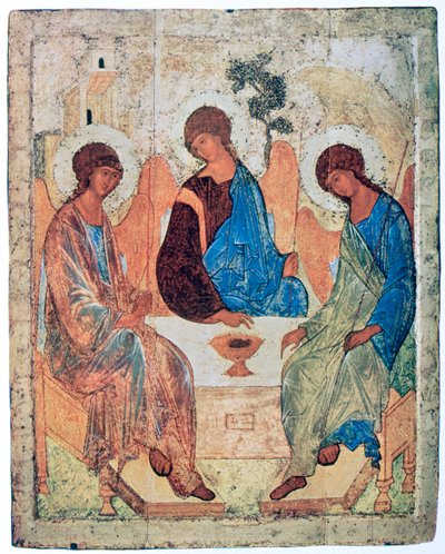 „Roublev Szentháromsága”, 1411 alkotó: Andrey Rublyov