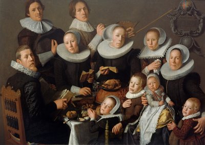 Andries van Bochoven festő és családja portréja, 1629 alkotó: Andries van Bochoven