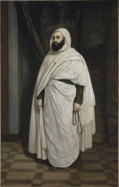 Abdelkader ibn Muhieddine portréja 1808-1883, 1853. alkotó: Ange Tissier