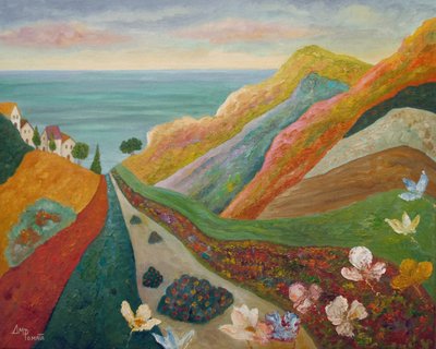 Élénk part menti ösvény alkotó: Angeles M. Pomata