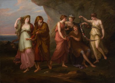 Telemachus és Calypso nimfái, 1782. alkotó: Angelica Kauffman