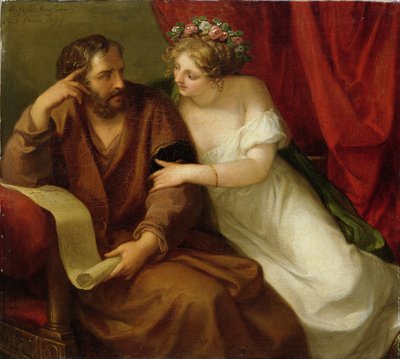 Phryne elcsábítja a filozófust, Xenokratész, 1794 alkotó: Angelica Kauffmann