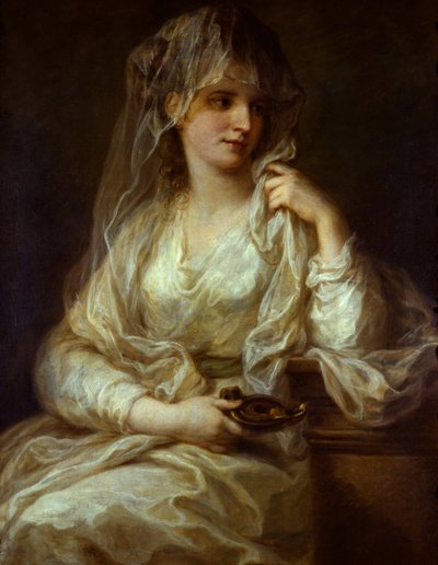 Portré egy hölgyről mint Vesta Szűzről – Angelika (Angelica) Kauffmann (1741-1807) festménye, olaj, vászon alkotó: Angelica Kauffmann