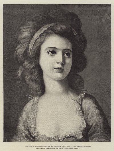 Potocka grófnő portréja, a Drezdai Képtárban alkotó: Angelica Kauffmann