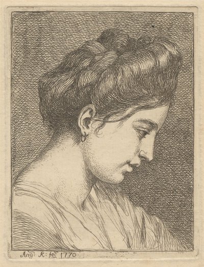 Fiatal nő feje profilból alkotó: Angelica Kauffmann