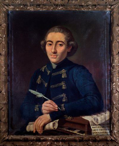 Giovanni Domenico Perotti olasz zeneszerző portréja (Festmény alkotó: Angelo Crescimbeni