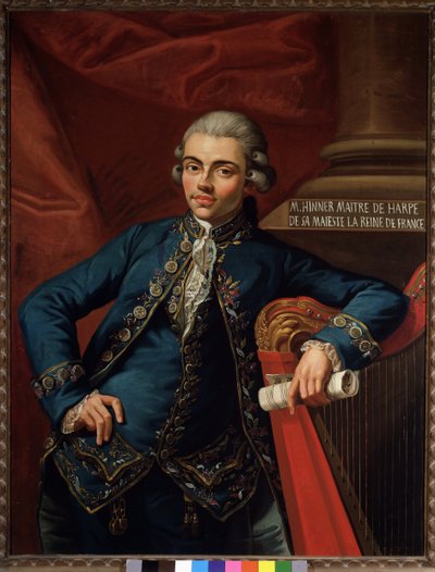 Philip Joseph Hinner német zeneszerző és hárfaművész (1754-1805 után) portréja alkotó: Angelo Crescimbeni