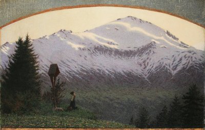 Üdvözlégy este Mária, 1910. alkotó: Angelo Morbelli