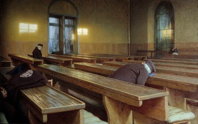 Ünnepnap a milánói Trivulzio hospice-ban. Angelo Morbelli festménye (1853-1919) alkotó: Angelo Morbelli