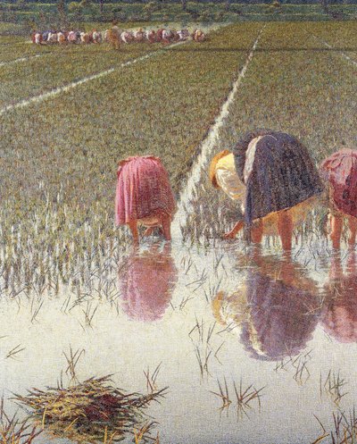 Nyolcvan fillérért, Angelo Morbelli (1853-1919), Olaj, vászon, 67,5x124,5 cm, Részlet alkotó: Angelo Morbelli