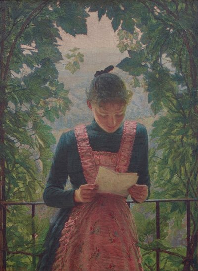 Az első levél, 1890. alkotó: Angelo Morbelli