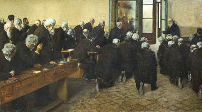 A viaticum, 1884 (olaj, vászon) alkotó: Angelo Morbelli