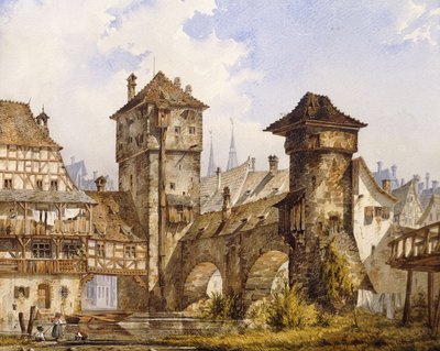 Nürnbergi kilátás, 1856 alkotó: Angelo Quaglio