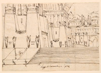 Gioachino Rossini Semiramide színpadterve alkotó: Angelo Toselli