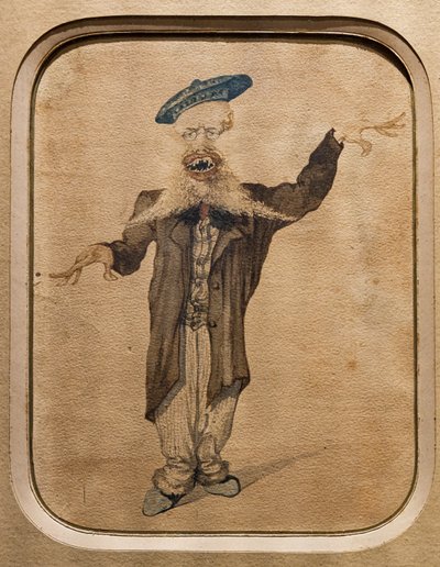 Telemaco Signorini karikatúrája, 1884 körül (akvarell papíron) alkotó: Angiolo Tricca