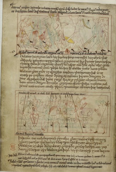 Cotton Claudius B. IV, f.25v Abraham and Lot alkotó: Anglo Saxon