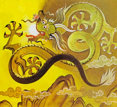 Kínai sárkányok (színes litográfia) alkotó: Angus McBride