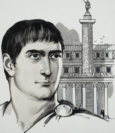 Traianus császár (gouache, papír) alkotó: Angus McBride
