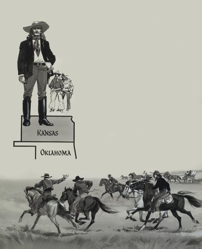 Lovasok Kansasban alkotó: Angus McBride