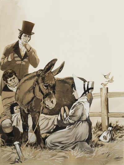 John Constable (1776-1837) és A szamárköhögés elleni orvosság (gouache, papír) alkotó: Angus McBride
