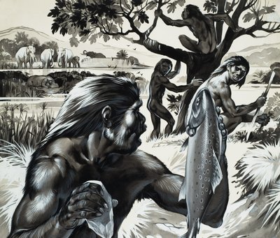 Mankind in the Making (gouache, papír) alkotó: Angus McBride